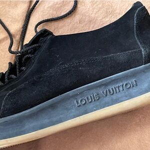 Louis Vuitton Suede Black Sneakers